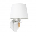 FARO FUSTA APLIQUE BLANCO + MADERA