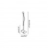 FARO FLASH LAMPARA COLGANTE NEGRO 2L