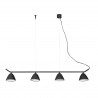 FARO FLASH LAMPARA COLGANTE NEGRO 4L